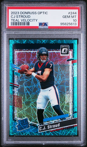 2023 Donruss Optic Cj Stroud Teal Velocity #244 PSA 10 GEM MINT