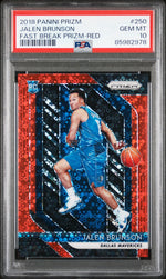 2018 Panini Prizm Jalen Brunson Fast Break Red PSA 10 GEM MINT /125