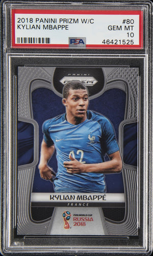 2018 Prizm World Cup Kylian Mbappe #80 PSA 10 GEM MINT