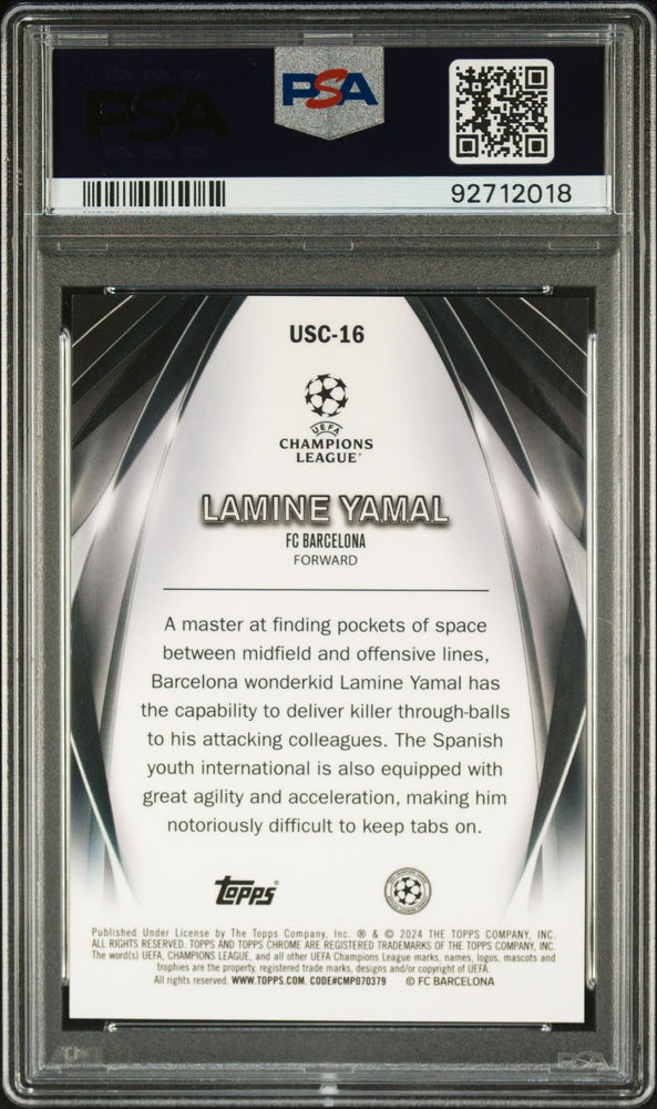 2023-24 Topps Ultimate Stage Lamine Yamal #USC16 PSA 10 GEM MINT