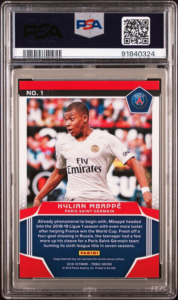 2018 Panini Treble Kylian Mbappe #1 PSA 8 NM-MT