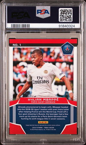 2018 Panini Treble Kylian Mbappe #1 PSA 8 NM-MT