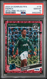 2023-24 Panini Donruss Fifa Endrick Pink Velocity #176 PSA 10 GEM MINT