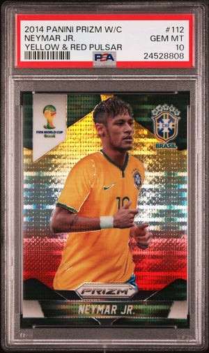 2014 Panini Prizm World Cup Neymar Jr. Yellow & Red Pulsar #112