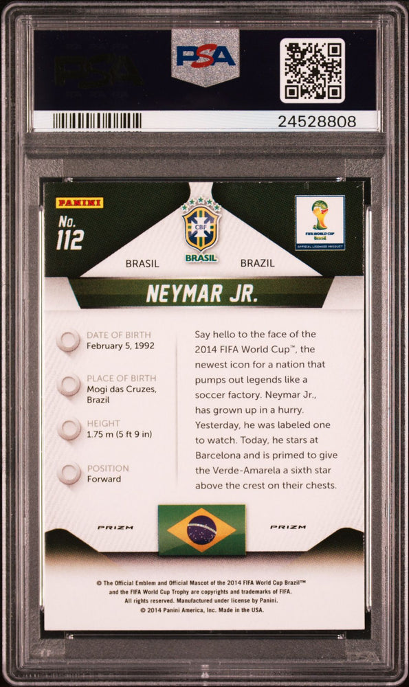 2014 Panini Prizm World Cup Neymar Jr. Yellow & Red Pulsar #112