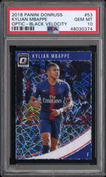 2018 Panini Donruss Kylian Mbappe Black Velocity #53 PSA 10 GEM MINT