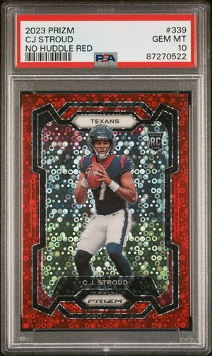 2023 Prizm Cj Stroud No Huddle Red PSA 10